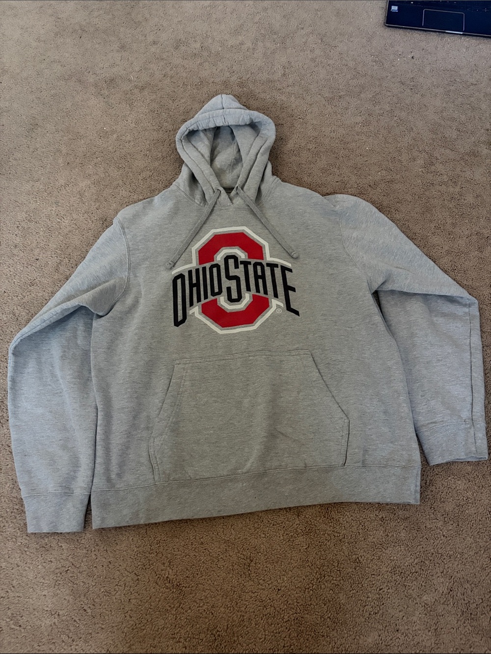 Men's Gray Ohio State hooded sweatshirt